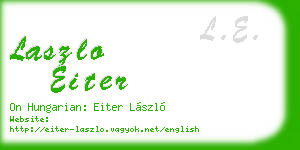 laszlo eiter business card